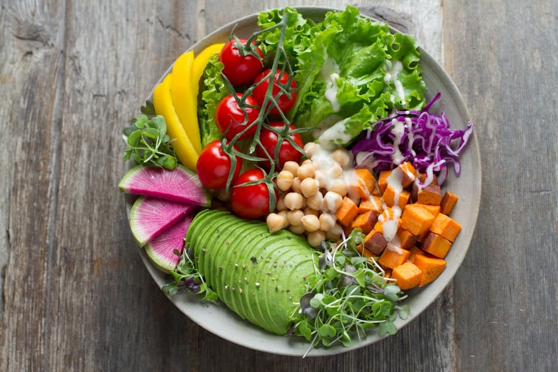 A healthy meal a client logged